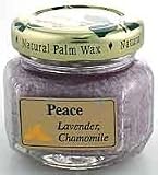 Aloha Bay Palm Wax Candles - Peace (Lavender) - Scented Trip Light Jars 1.2 oz 12 Hours