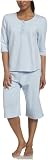 Anne Lewin French Women's French Terry Henley Shirt and Bermuda Short Set