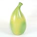 EXP Handmade Deluxe Green And Yellow Abstract Ceramic Vase / Table Sculpture