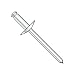 3/16" x .06"-.25" (#64) Large Flange Blind Rivets/All Aluminum/Max Barrel Length: .450" (Carton: 2,500 pcs)