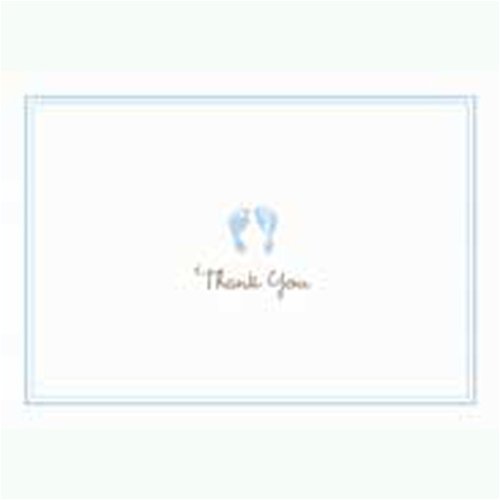 Baby Boy's Feet Thank You Notes (10 count)