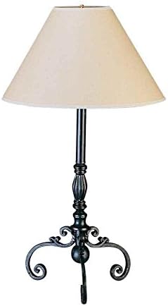 Wrought Iron Table Lamp Shade In Rusty Black Finish