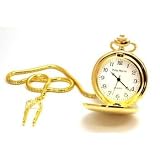 Philip Mercier Goldfarbene Taschenuhr an 38cm langer Kette in aparter Geschenkbox   PW 3B Damen