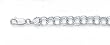 14K White Gold Double Link Charm Bracelet - 8 inches