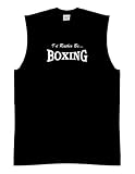 Best Price Funny Sleeveless Shirt (I'D RATHER BE BOXING) Basketball Style Shooter Tee, Humorous Slogans Comical Sayings T-Shirt; Great Gift Ideas for Adults, Men, Boys, Youth, & Teens, LOL Novelty Shirts