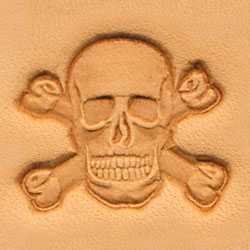 Tandy Leather 3D Skull and Crossbones Stamp 8547-00