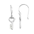 Sterling Silver Key Earrings