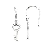 Sterling Silver Key Earrings