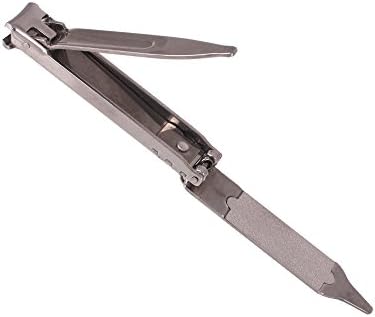 Kowel Slim Key Ring Nail Clipper with Nail File, Stainless