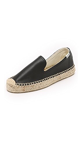Soludos Women's Platform Leather Smoking Slippers