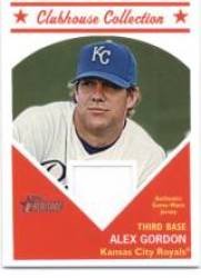 2008 Topps Heritage High Numbers Clubhouse Collection #HCC-AG Alex Gordon - Kansas City Royals (Authentic Piece of Game Used Jersey) (Baseball Cards)