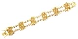 High Quality C.Z. Diamond 14K Gold Vermeil Open Lattice Bracelet