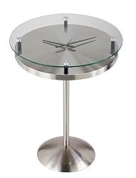 Adesso Lighting HX4110-22 Floating Glass Time End Table, Satin