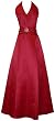Satin Halter Dress Crystal Pin Prom Formal Prom Bridesmaid