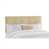 Skyline Furniture Belden Tufted Queen Headboard Upholstered in Velvet, Buck ....