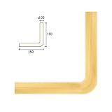内装用木製丸手すり 丸棒 φ35mm用90°コーナー NRO-35-90