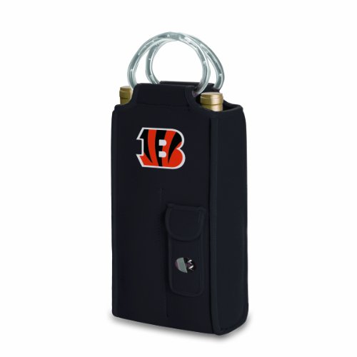 NFL Cincinnati Bengals Metro Brunello Insulated Neoprene Two-Bottle Wine Tote with Corkscrew