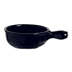 Emile Henry Black 2.6 Qt Fondue Pot, 8-1/2in
