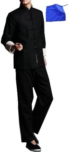 Combined, that can be worn! Kung Fu clothing down Kung Fu shirt with Microfiber towel set Tai Chi Shao shorinji kempo long Ken-art Chinese martial arts dougi R145 Kung Fu suit (L)