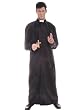 Mens Classic Catholic Priest Costume Traditional Black Tunic Theatrical Costumes