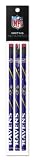 Baltimore Ravens 3 Pack Wood Pencil in Clear Bag with Header - NFL (12005-QQA)