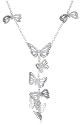 Silver Ladies Ch1522 Butterfly Necklace 15