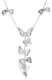 Image of Silver Ladies Ch1522 Butterfly Necklace 15