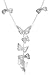 Silver Ladies Ch1522 Butterfly Necklace 15