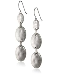 The SAK Organic Linear Silver Drop Earrings