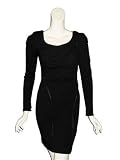 RUBIN SINGER Leather Trim Mini Dress in Black