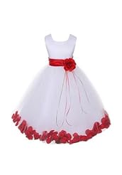 Girls Tea Length Satin/Silk/Tulle  Dress