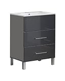 Ambientehome 54021 Waschplatz Argun 46.5 x 60 x 87.5 cm, anthrazit