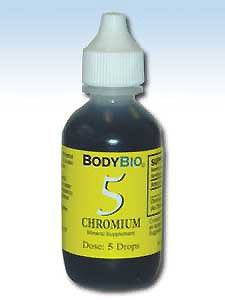 BodyBio Chromium Liquid Mineral #5- 2 fl oz BodyBio Chromium Liquid Mineral #5- 2 fl oz