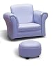 Kids Rocking Chair w/ Ottoman - Baby Blue