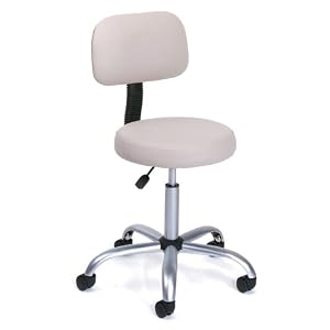 Boss Beige Caressoft Medical Stool W/Back Beige