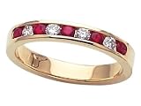 0.55 cts Genuine Ruby Band - Platinum, 18kt White or Yellow Gold LIFETIME WARRANTEE