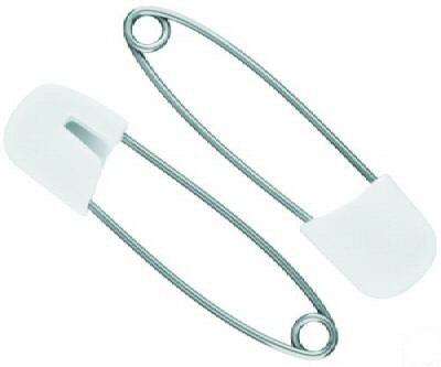 Locking Diaper Pins, Stainless Steel, 8 Pack Ass't Colors