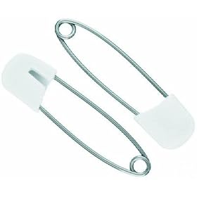 Locking Diaper Pins, Stainless Steel, 8 Pack Ass't Colors