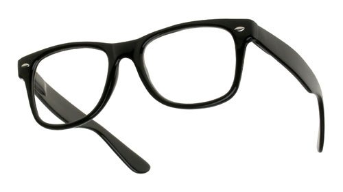 Retro Buddy Nerd Clear Lens Wayfarer Glasses