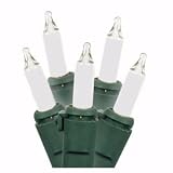 Vickerman 10019 - 100 Light Green Wire Frosted Icicle Light Christmas Light String Set (W6G4305)