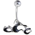 ORANGE COUNTY CHOPPERS Black Motorcycle Logo Belly Ring