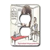  : Londons Times Funny Music Cartoons - Bee Gees Collectible, I Started A Joke - Light Switch Covers - 2 plug outlet cover