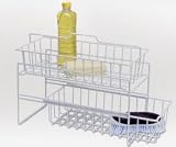 2-Tier Pull Out Organizer in White