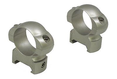 Weaver Grand Slam 1-Inch High Steel Top Mount Rings (Silver)