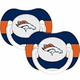 Denver Broncos Pacifiers 2 Pack Safe BPA Free
