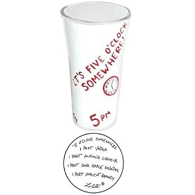 Click here to buy LOLITA Shooter Party Shot Glass - Its 5 O'Clock Somewhere New Gift by Santa Barbara Ceramic Design.