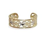 2 Tone Diamond Cut 10K GOLD Toe Ring Filigree Toering #TR024