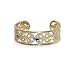 2 Tone Diamond Cut 10K GOLD Toe Ring Filigree Toering #TR024