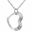 Sterling Silver Heart Cut-out Necklace