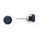 Round 5 mm. Sapphire Stud Earrings in 14K White Gold